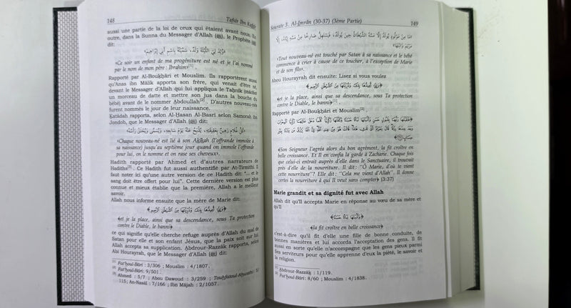 Tafsir Ibn Kathir French tafsir - interior pages 148-149, Sourate Al-Imran commentary