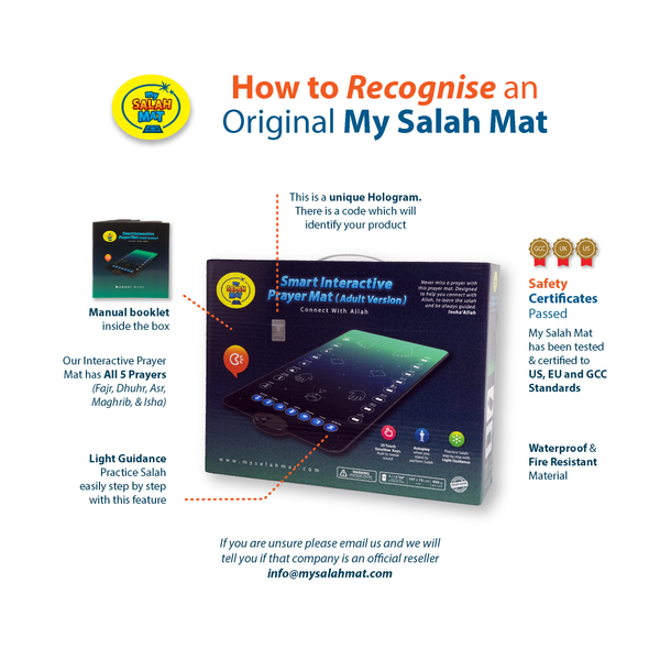Smart Interactive Adult Prayer Mat | Adult & Revert Version | Ramadan