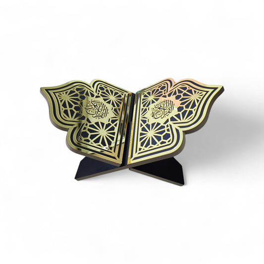 Acrylic Premium Quran Rahal – Beautiful Islamic Design - 3 Sizes