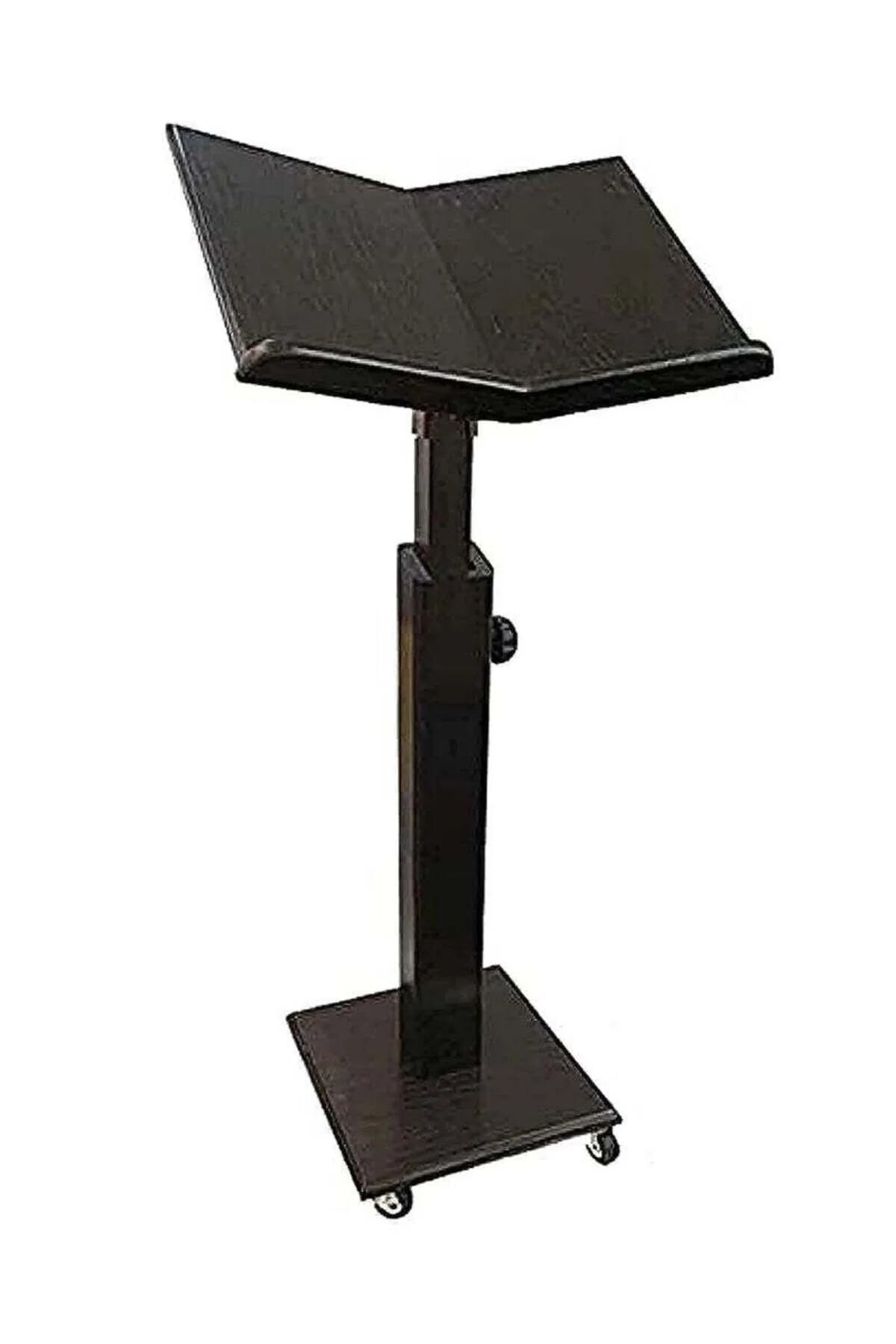 Premium Wooden Adjustable Quran Stand with Wheels – Mobile Rehal Podium