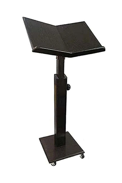 Premium Wooden Adjustable Quran Stand with Wheels – Mobile Rehal Podium
