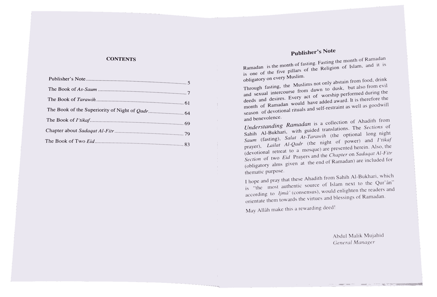 Understanding Ramadan - English